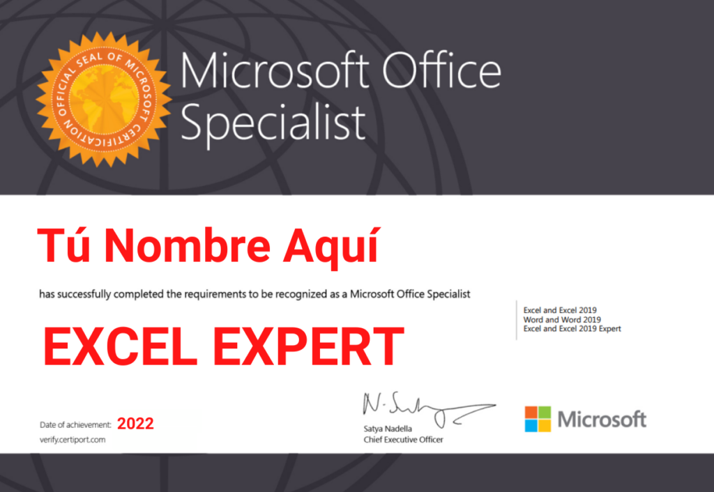 Excel – Órgano Certificador y Evaluador de México OCEM,  DE .